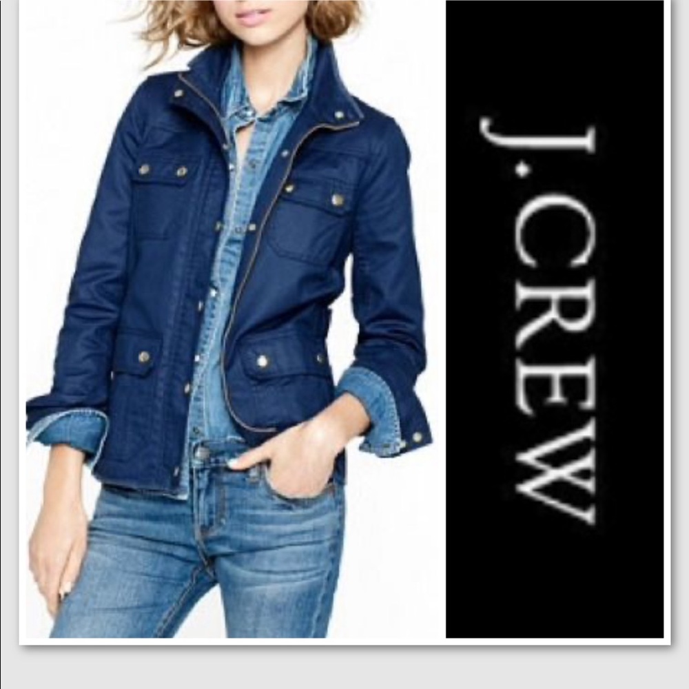 J. Crew Field Jacket Blue, NWOT